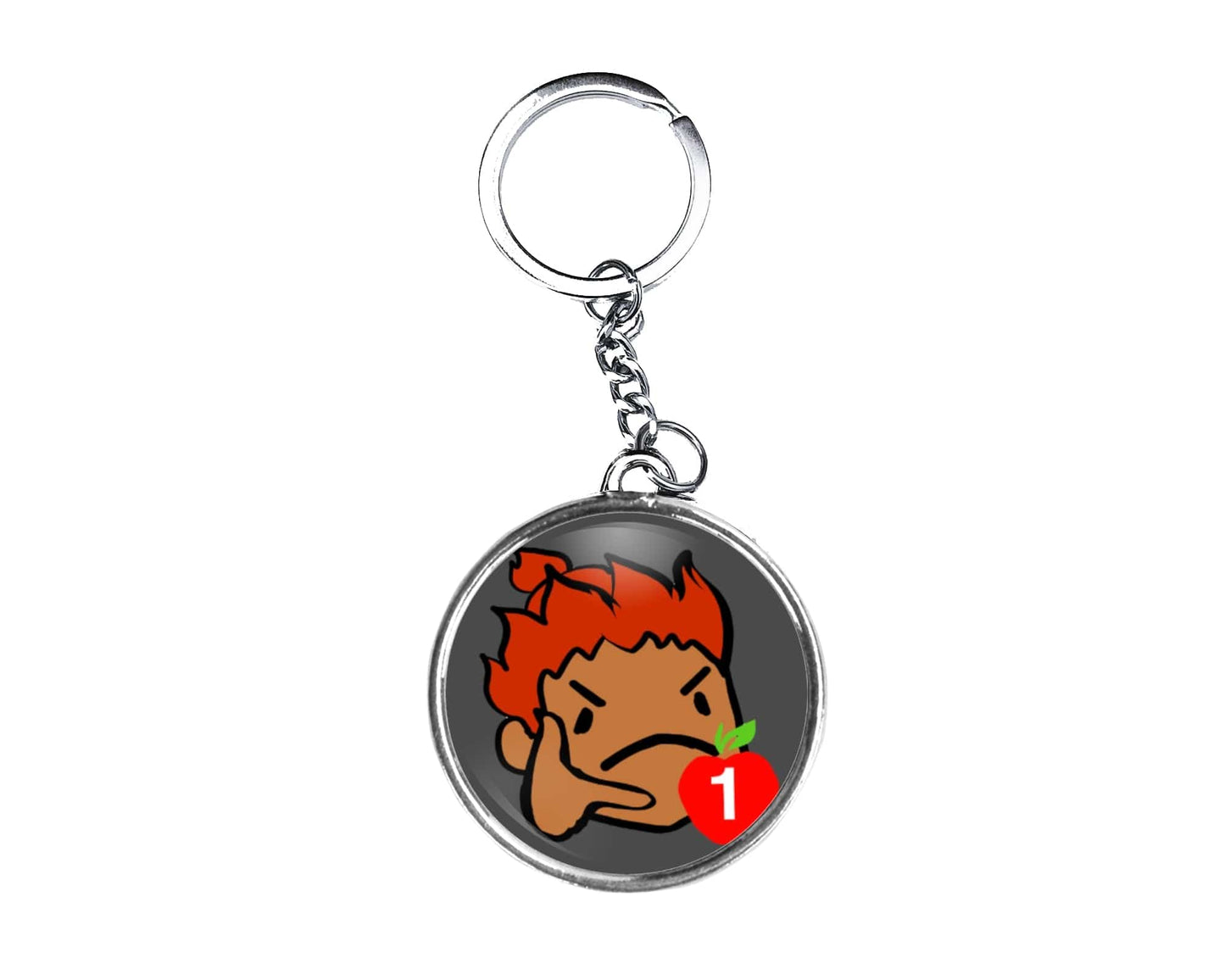 Akuma Thinking Button Keychain