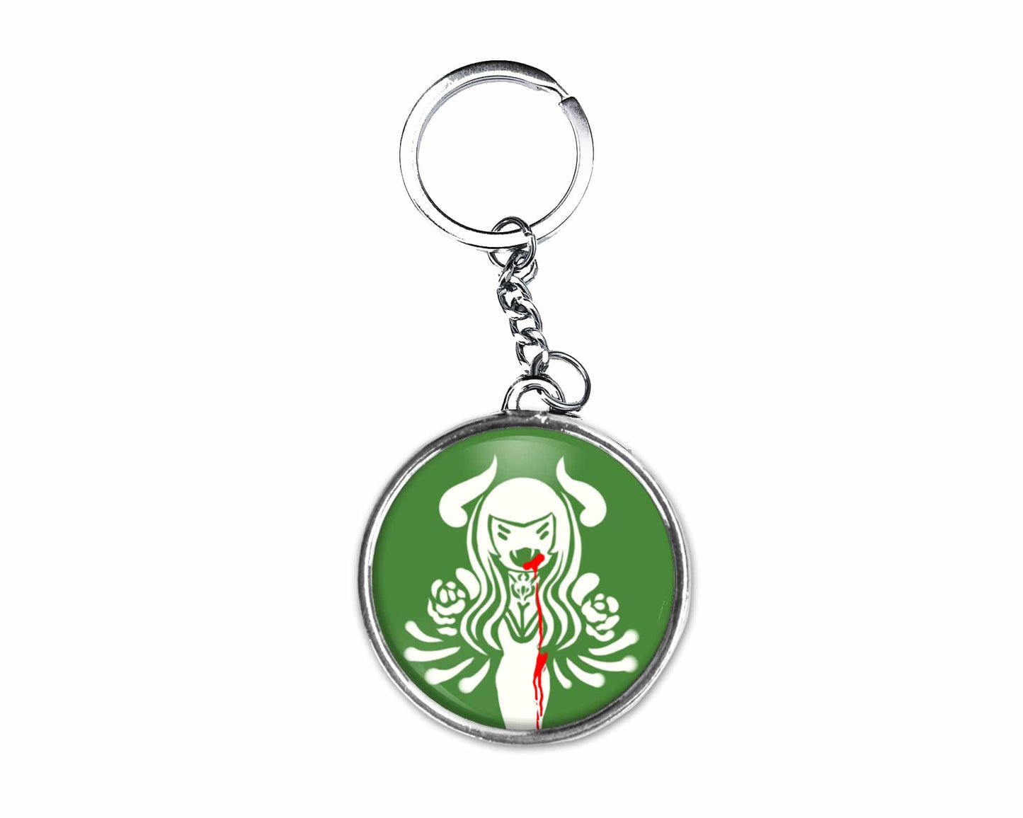 Eliza Coffee Button Keychain