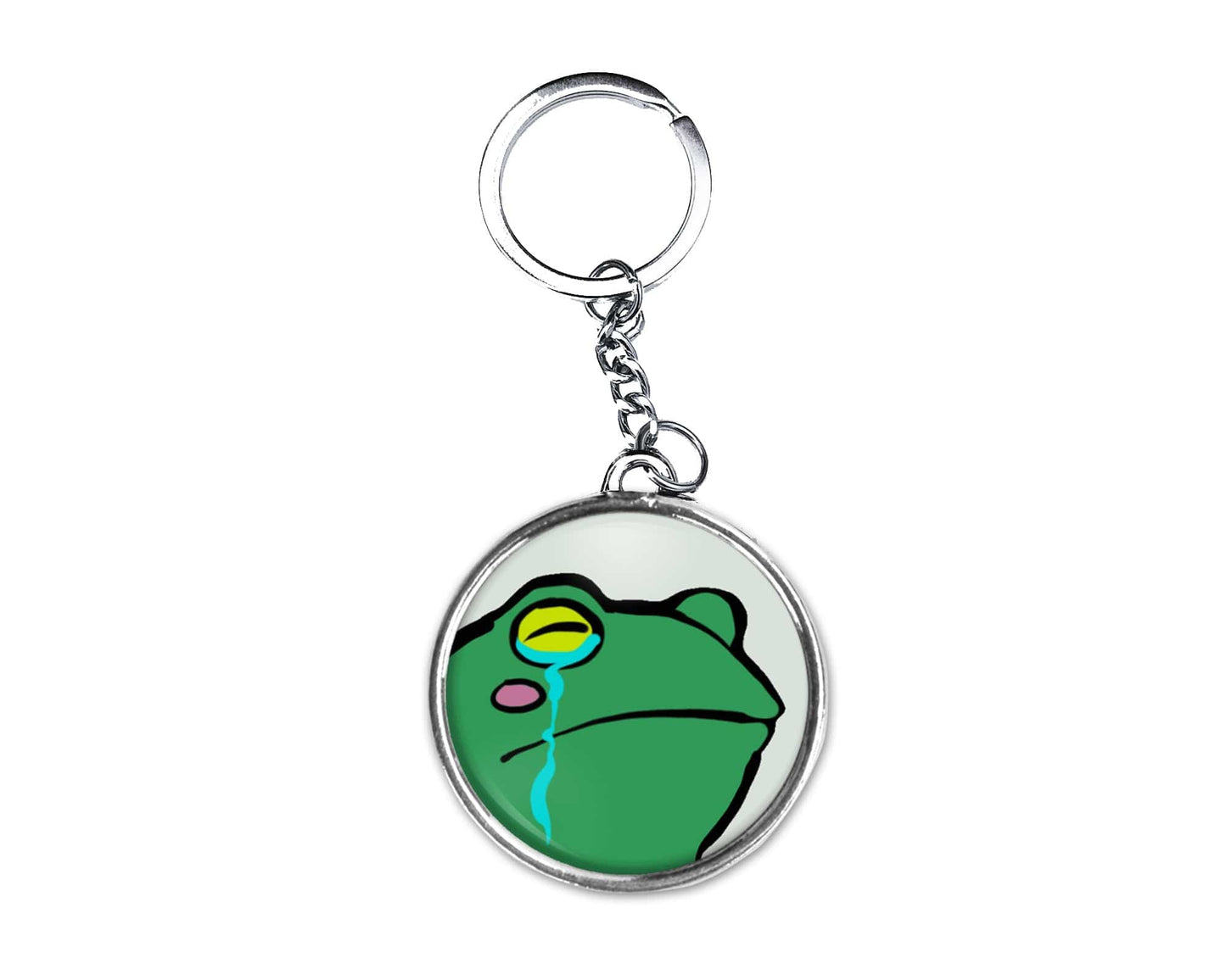 Crying George Button Keychain