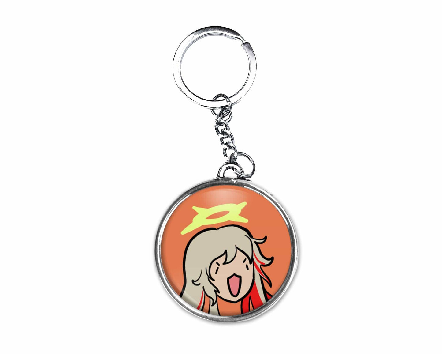 Jack-O Button Keychain