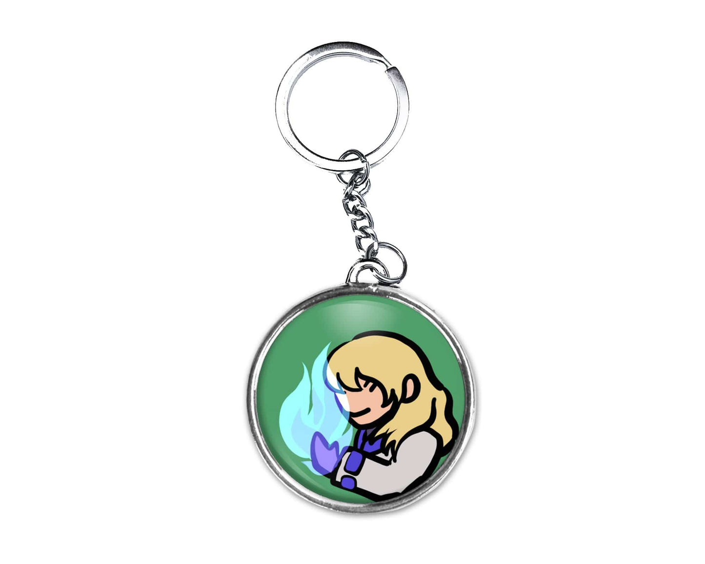 Kain Button Keychain