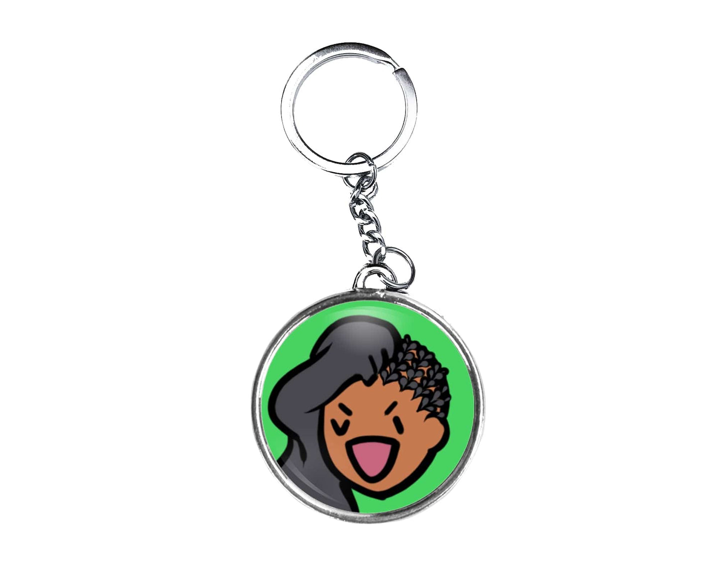 Laura Button Keychain