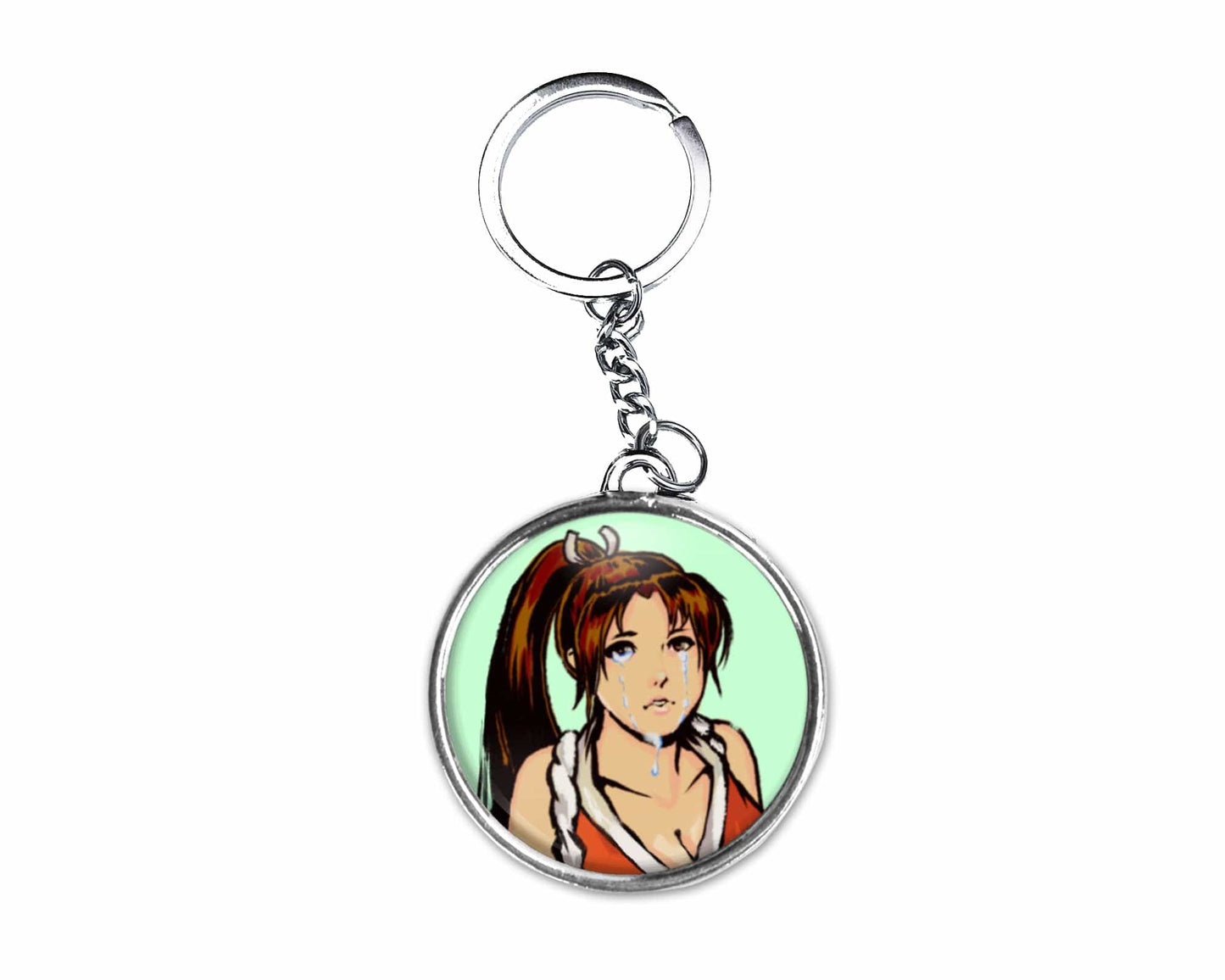 Mai Crying Button Keychain