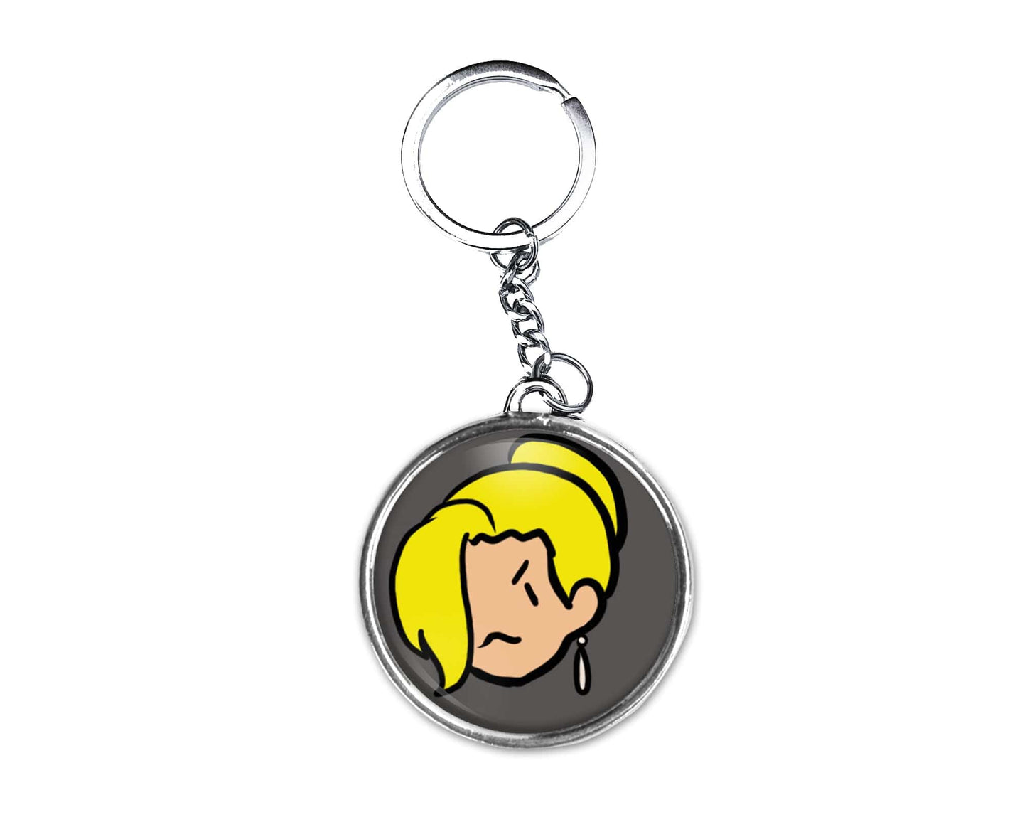 Mature Button Keychain