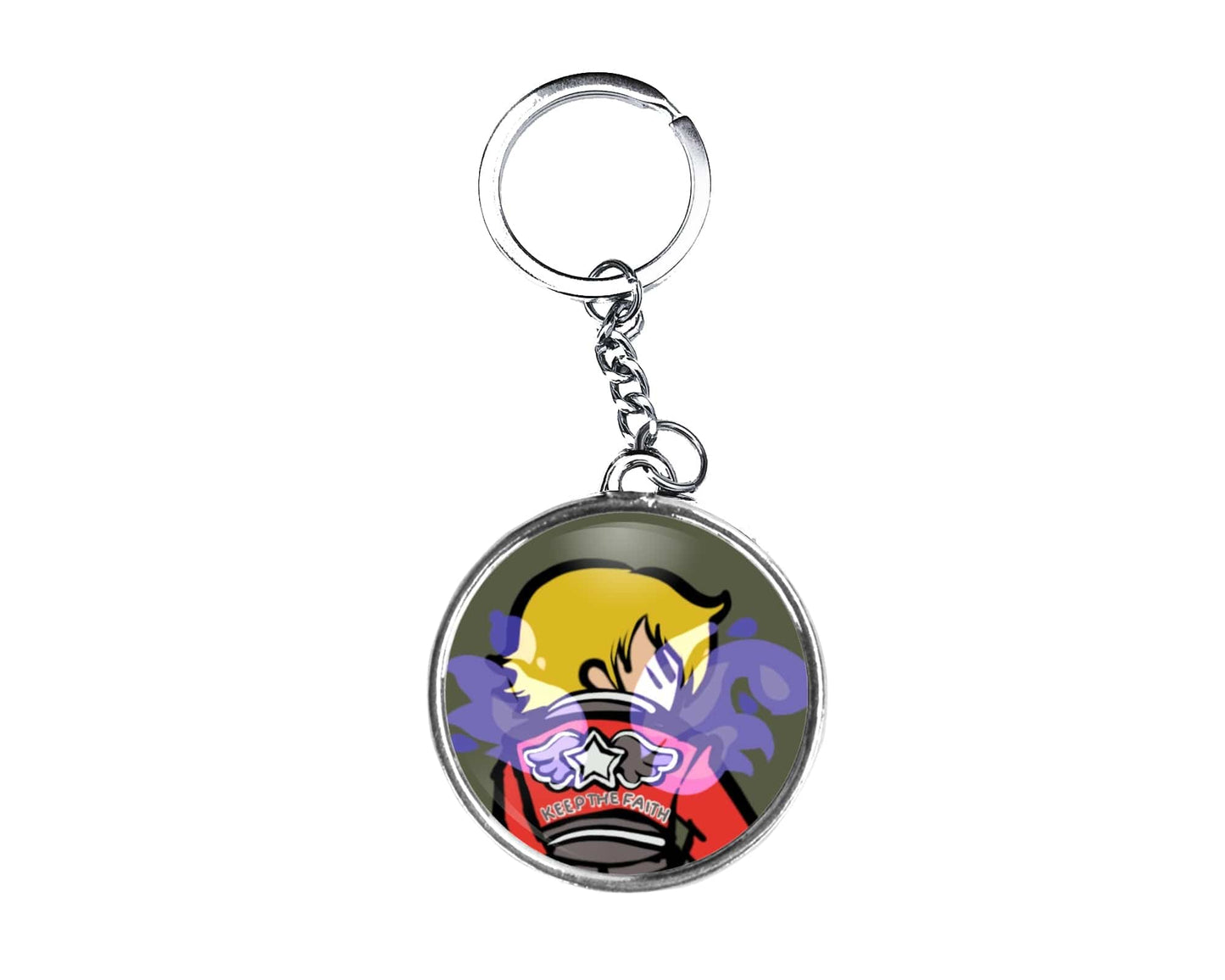 Rock Button Keychain