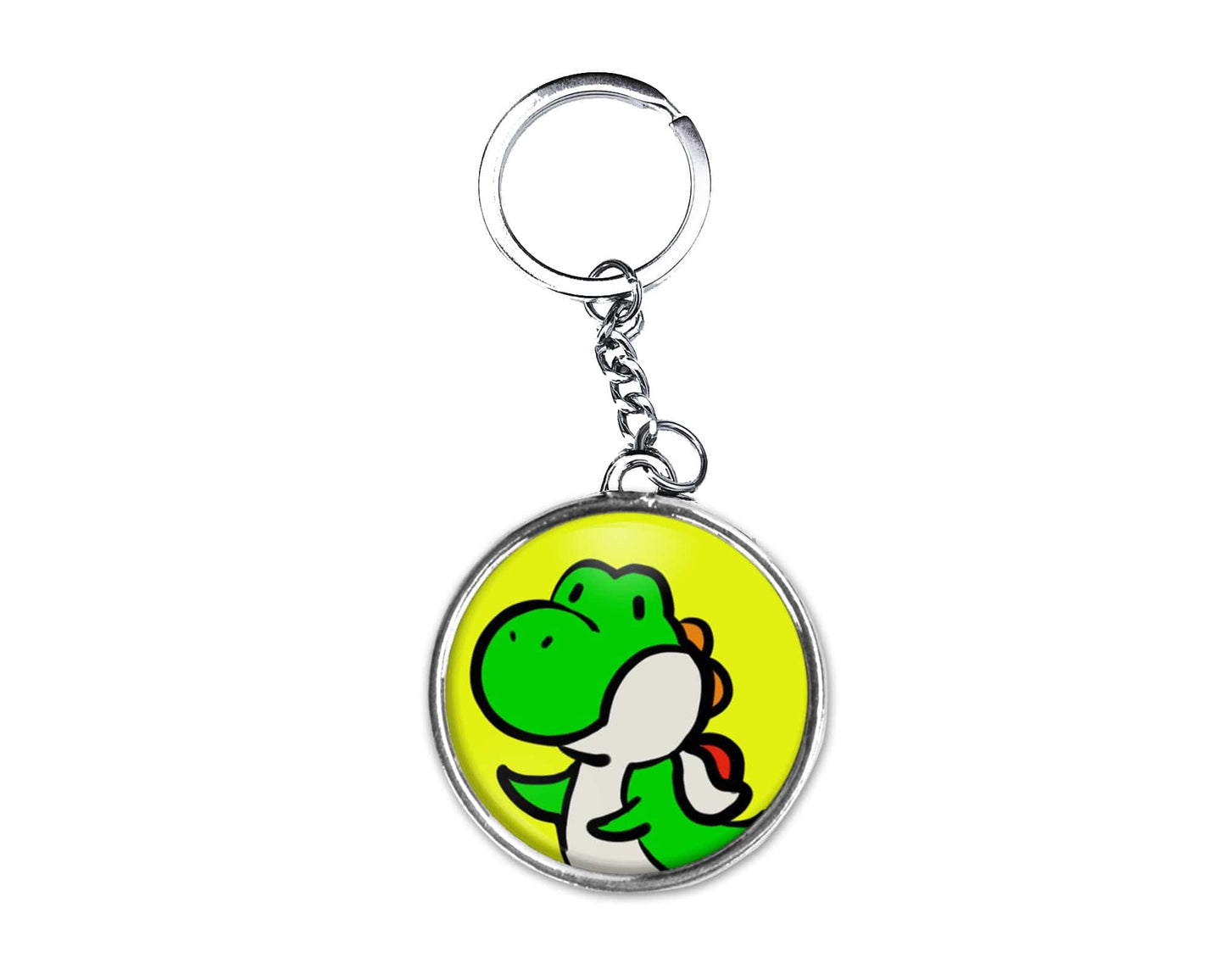 Yoshi Button Keychain