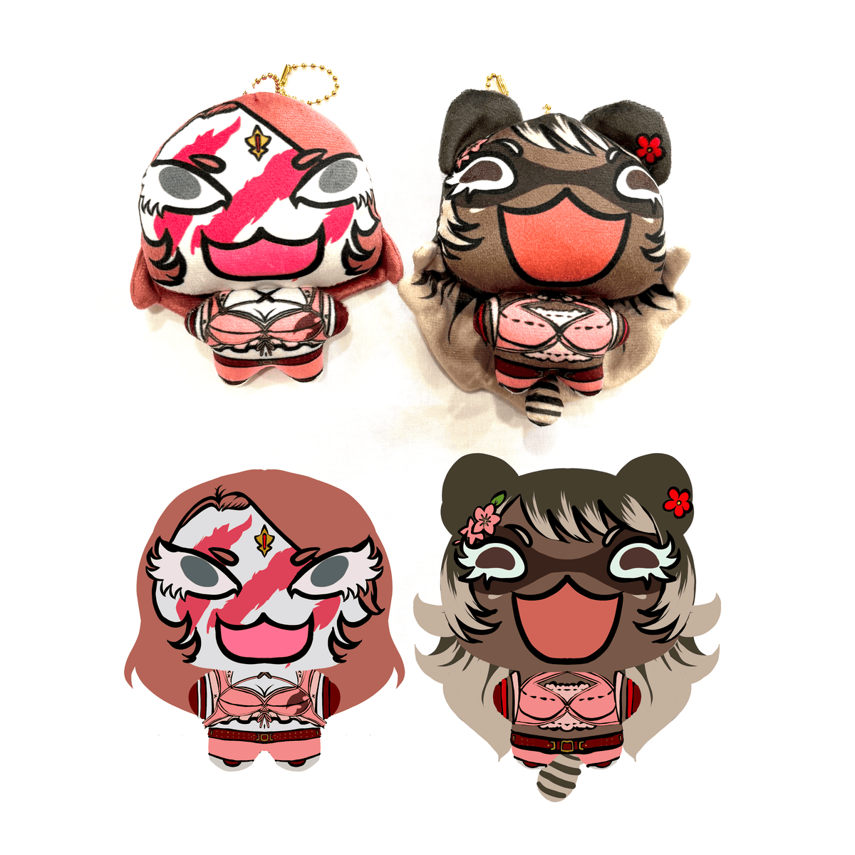*Custom Character 4 in. / 10 cm Plush Keychain