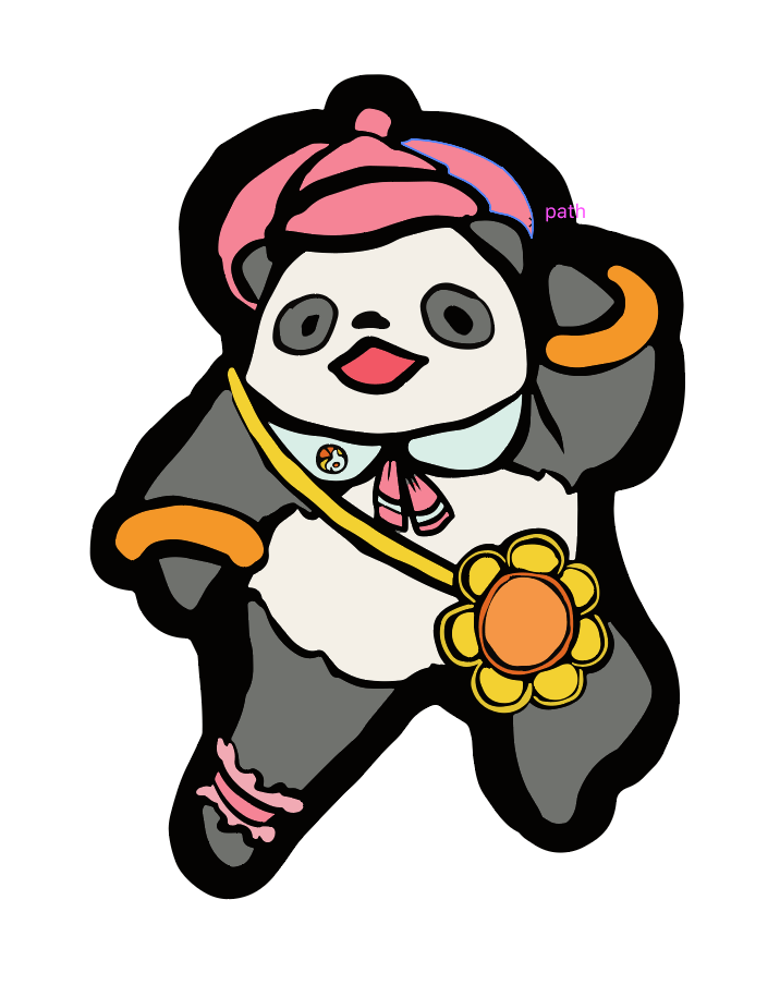 Panda 7 Sticker
