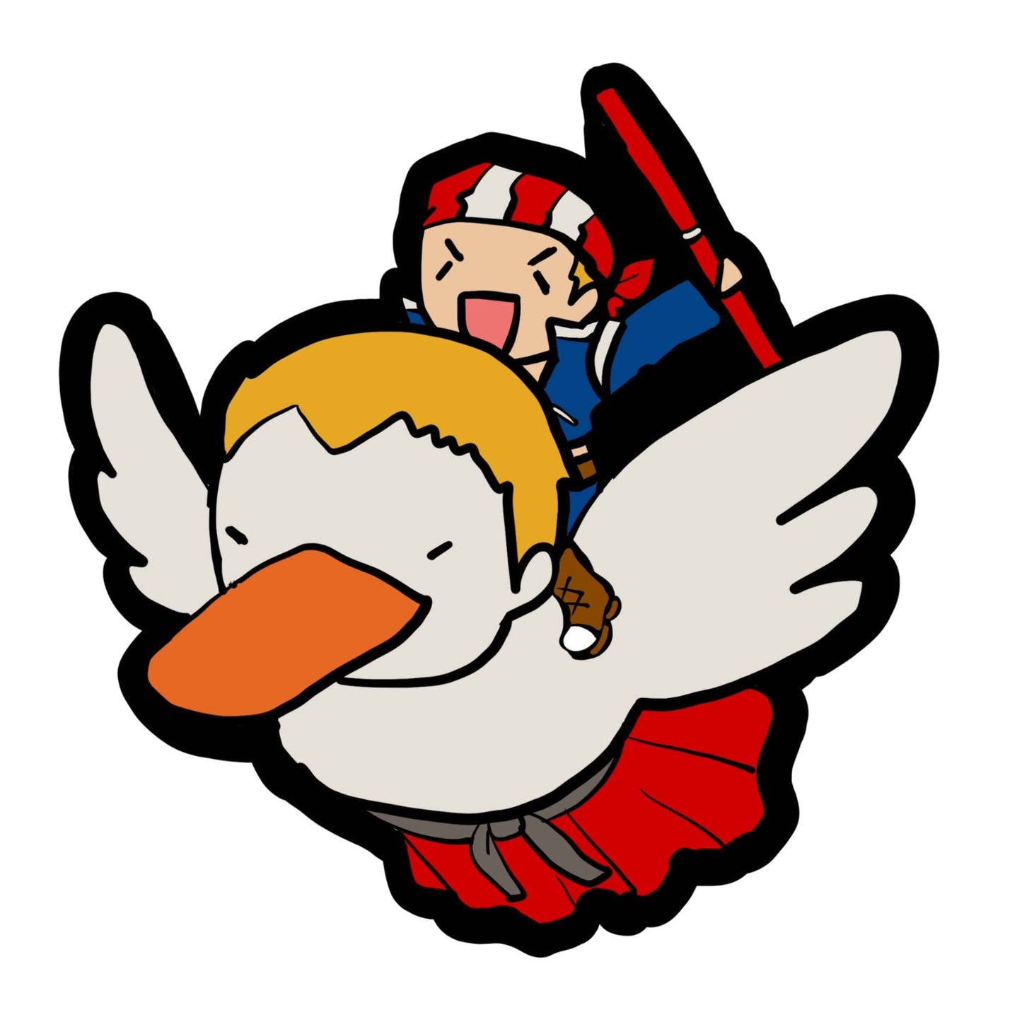 Geese Flying with Billy Sticker
